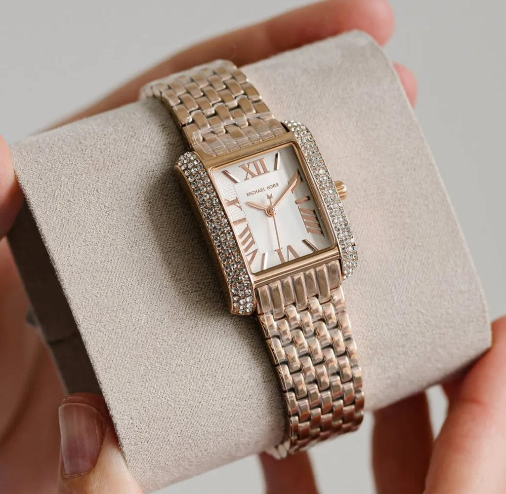 Montre Michael Kors Emery MK4743 — Or Rose Cristaux Pavés