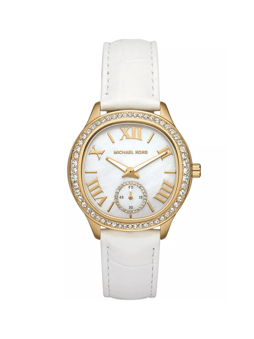 Montre Michael Kors Sage MK4818 – Cuir Blanc & Cadran Nacre