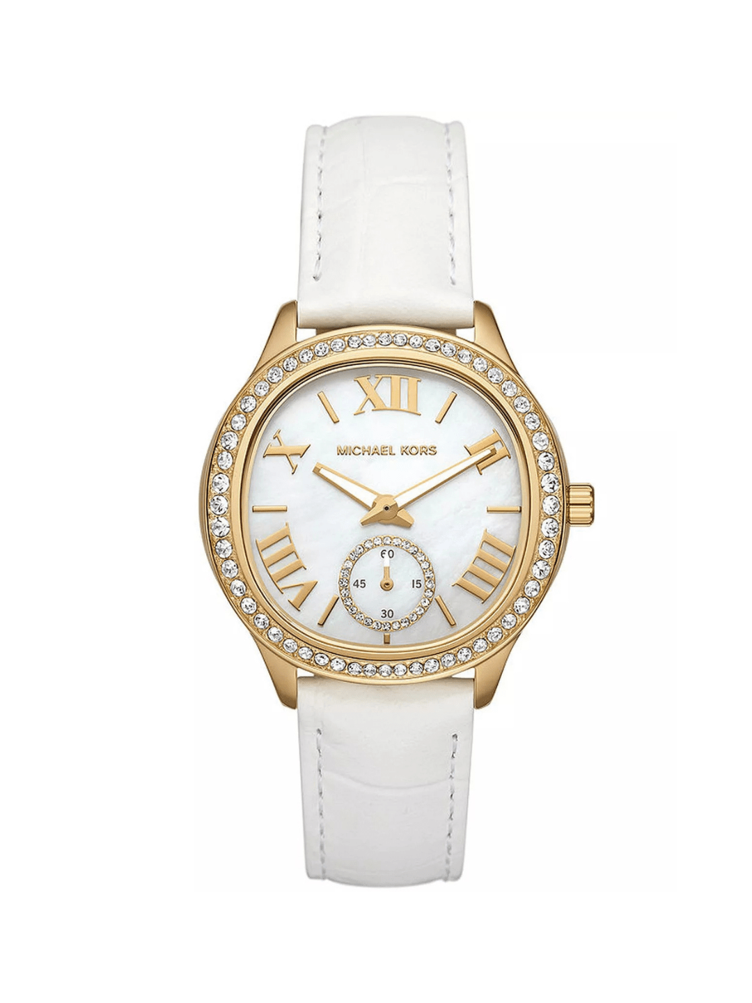 Montre Michael Kors Sage MK4818 – Cuir Blanc & Cadran Nacre