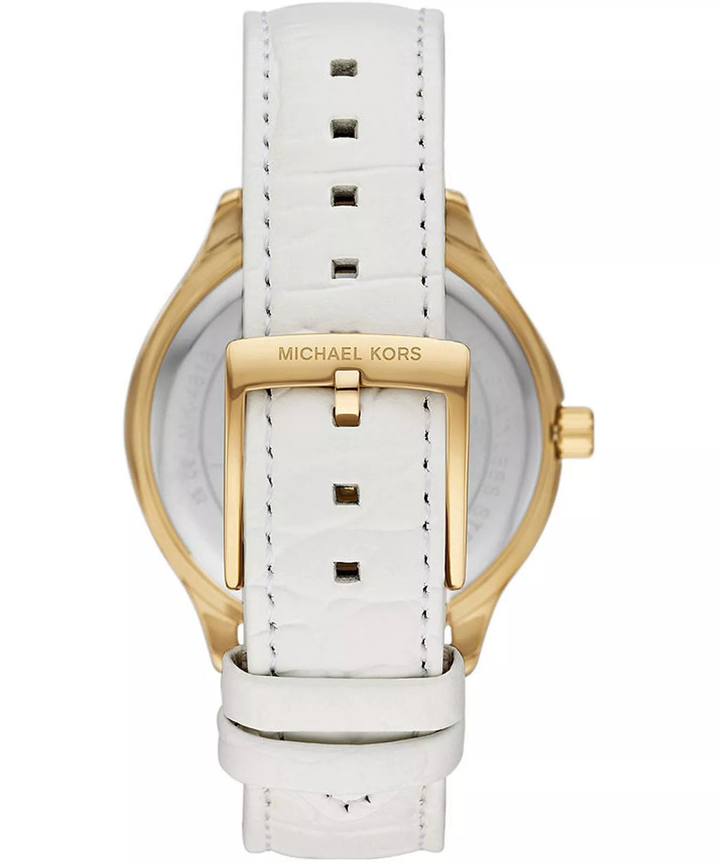 Montre Michael Kors Sage MK4818 – Cuir Blanc & Cadran Nacre
