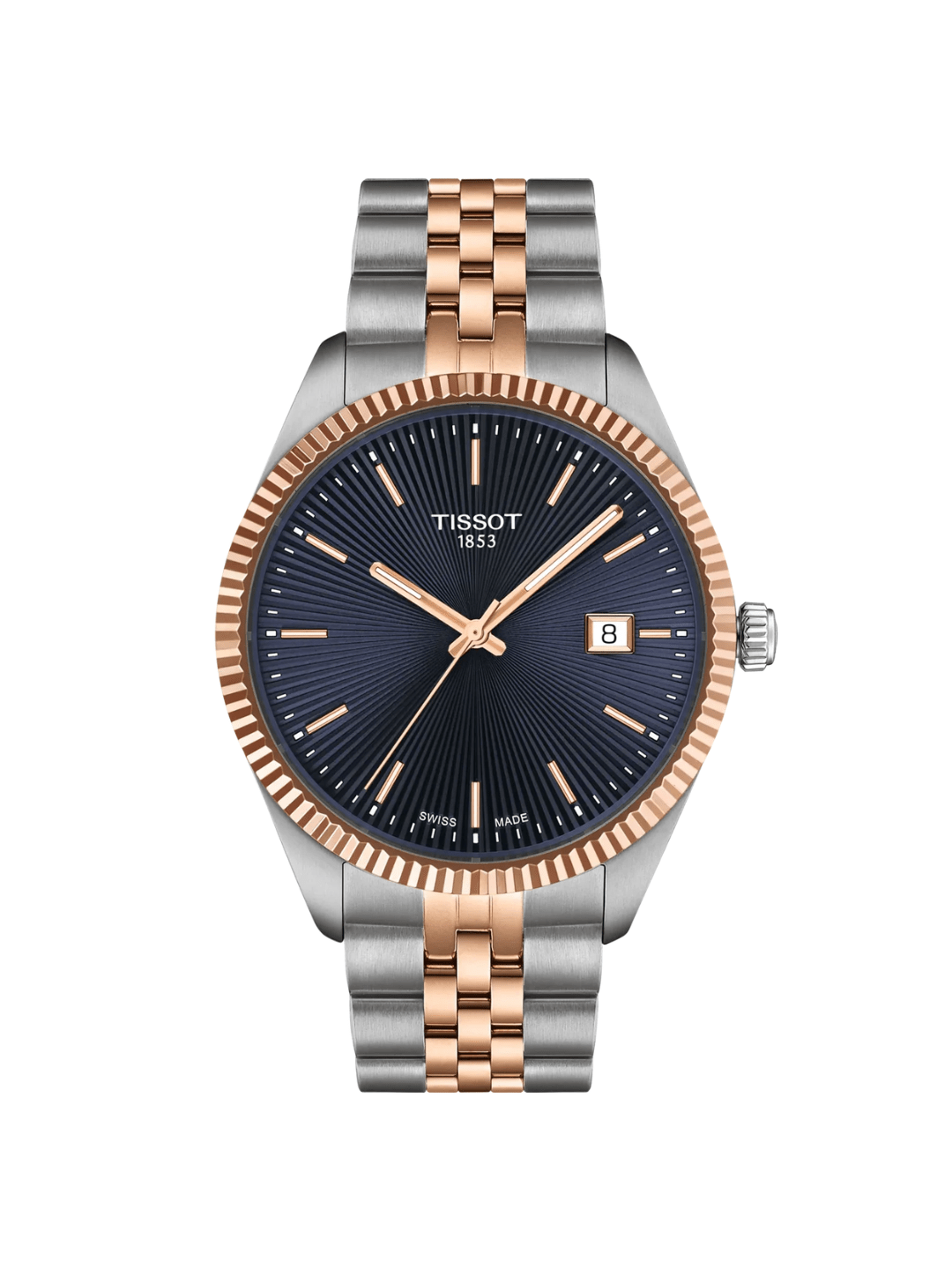 Montre Tissot Ballade 40 mm Homme – Cadran Bleu Bicolore Or Rose
