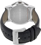 Montre Chronomètre Burberry Check Black BU9356 bracelet cuir noir