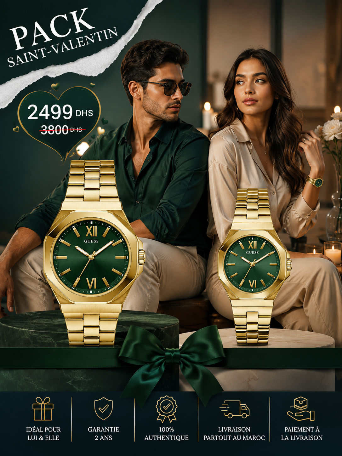 Pack Montres de luxe GW0849G2+GW0873L2