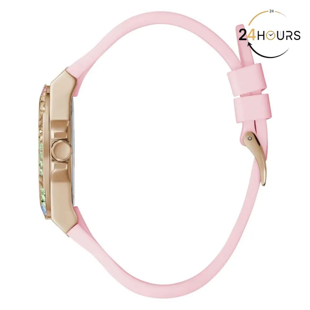 Montre analogique Guess pour femme cadran blanc 39 mm référence GW0541L2