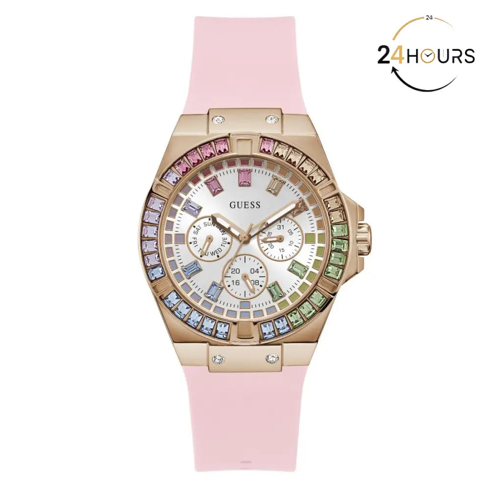 Montre analogique Guess pour femme cadran blanc 39 mm référence GW0541L2