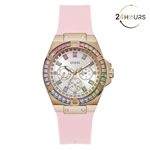 Montre analogique Guess pour femme cadran blanc 39 mm référence GW0541L2