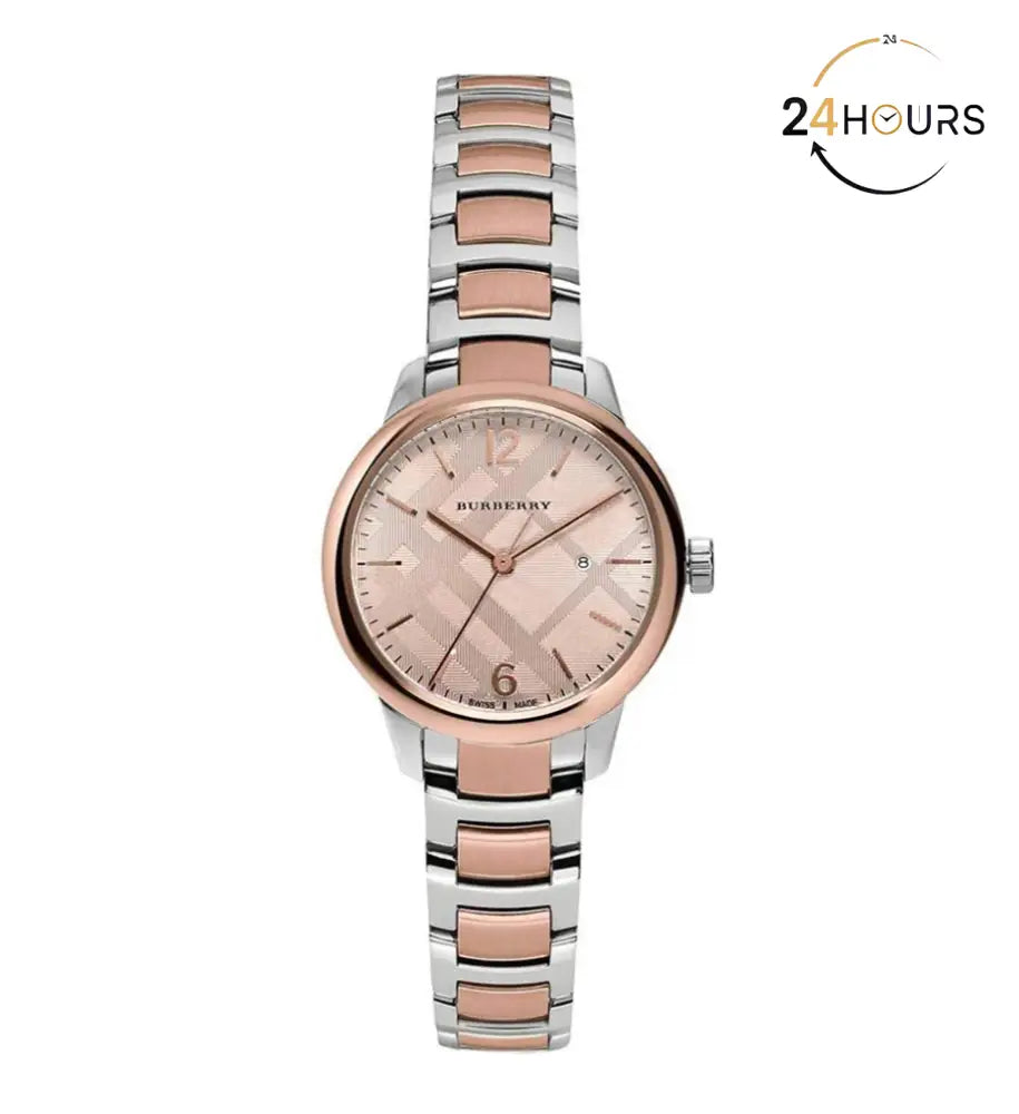 Montre Burberry Ladies Watch Swiss Classic Two Tone Pour Femme BU10117