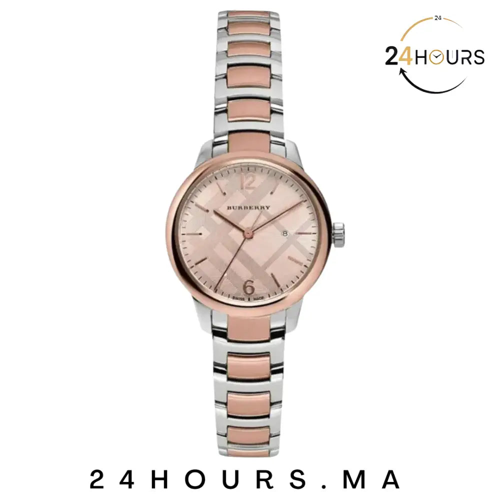 Montre Burberry Ladies Watch Swiss Classic Two Tone Pour Femme BU10117