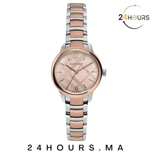 Montre Burberry Ladies Watch Swiss Classic Two Tone Pour Femme BU10117