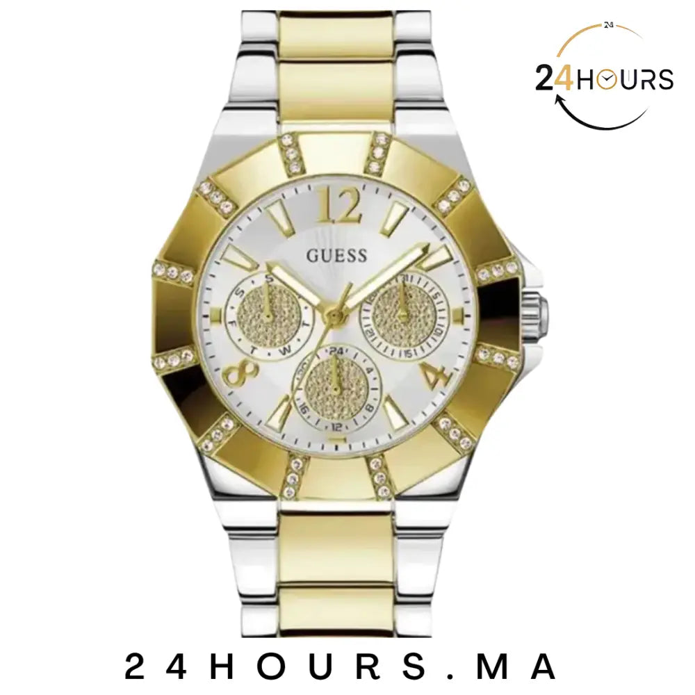 Montre Femme Guess Sunray GW0616L2 bracelet acier bicolore cadran multifonction