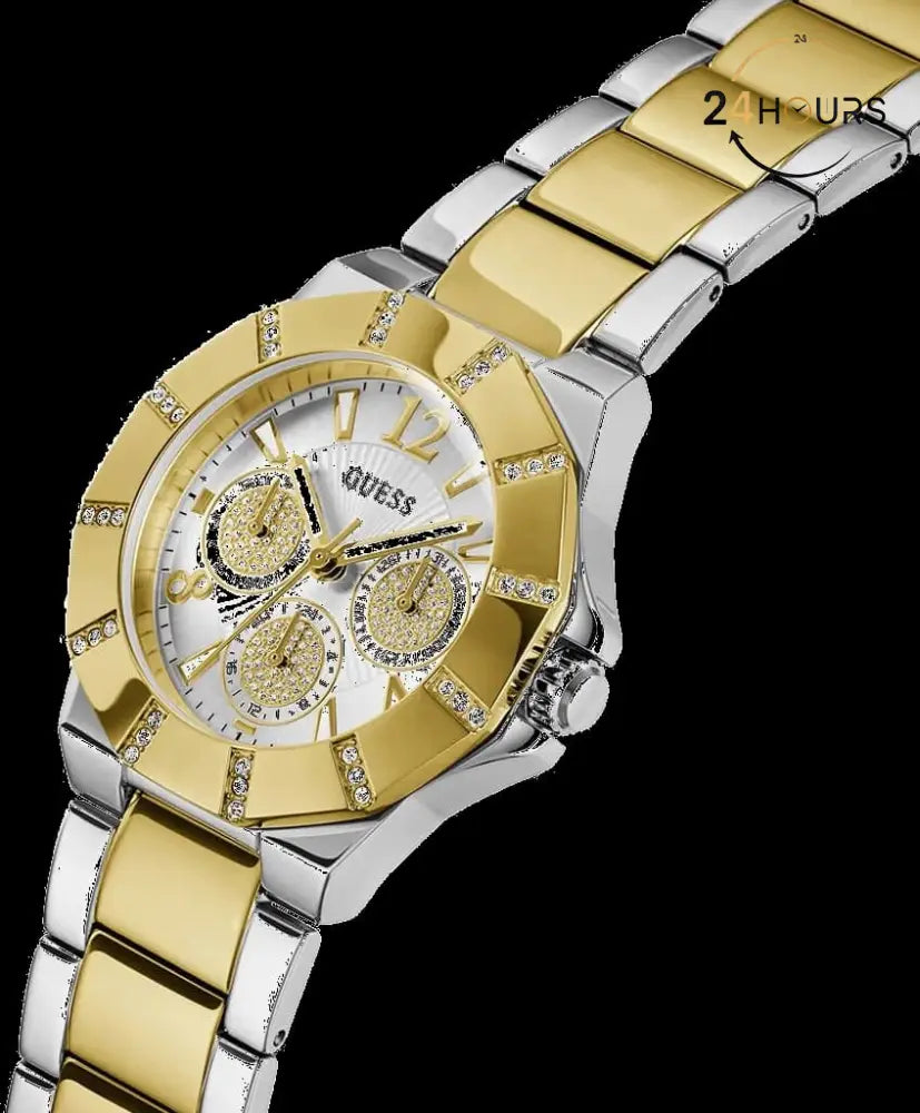 Montre Femme Guess Sunray GW0616L2 bracelet acier bicolore cadran multifonction