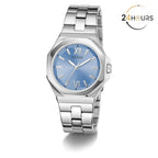 Montre Guess Empress bleue à cadran rond à quartz analogique pour femme GW0873L1