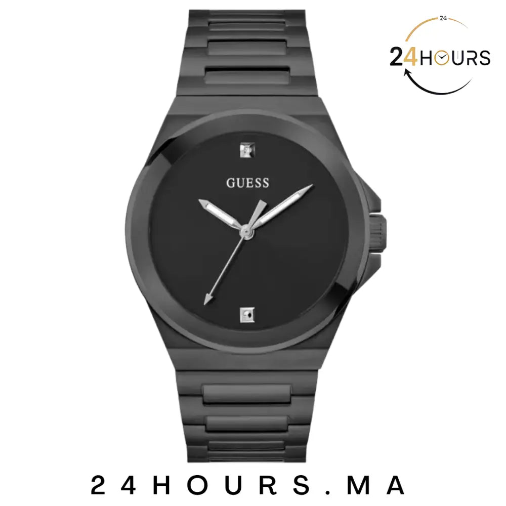 Montre Guess GW0833G2 Homme – Cadran Noir Bracelet Acier Noir