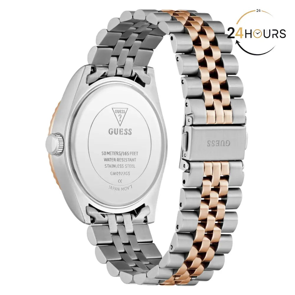 Montre Guess Jaden bleue ronde à quartz pour homme GW0977G5