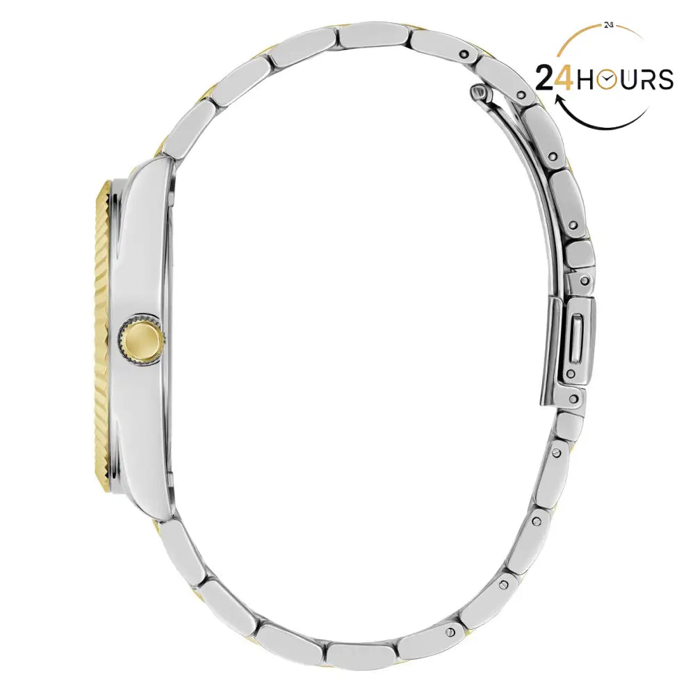 Montre Guess Luna blanche à cadran rond à quartz analogique pour femme