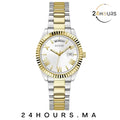 Montre Guess Luna blanche à cadran rond à quartz analogique pour femme
