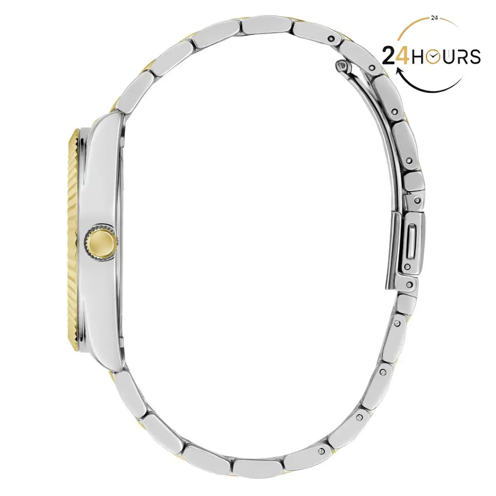 Montre Guess Luna blanche à cadran rond à quartz analogique pour femme