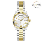 Montre Guess Luna blanche à cadran rond à quartz analogique pour femme