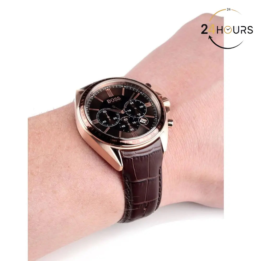 Montre homme Boss en cuir 1513093