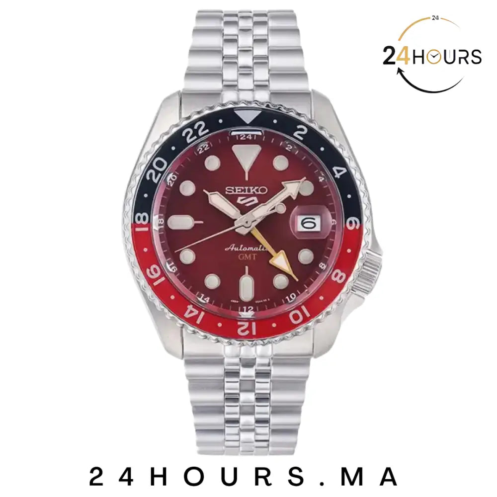 Montre homme Seiko 5 Sports GMT Thong Sia Rouge Édition Limitée | SSK031K1