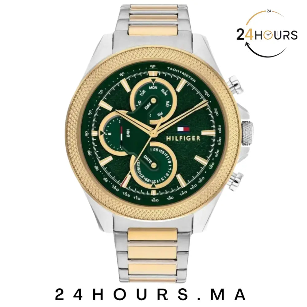 Montre Homme Tommy Hilfiger Clark 1792079 cadran vert bracelet acier