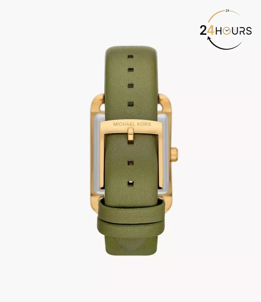 Montre Michael Kors à trois aiguilles en cuir vert MKO1028
