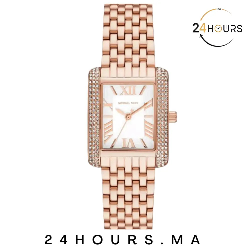 Montre Michael Kors Emery MK4743, Or Rose Cristaux Pavés