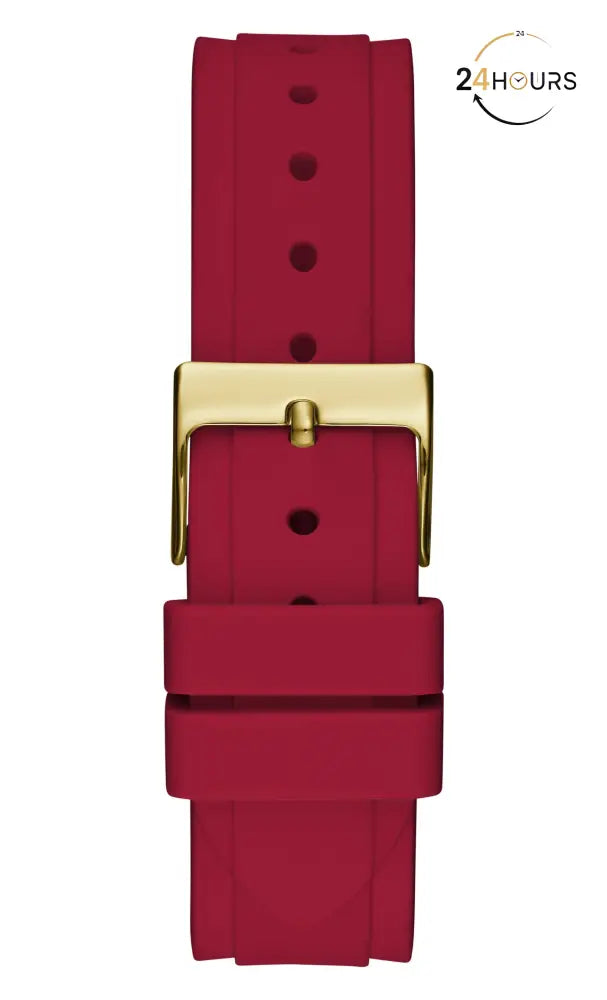 Montre multifonctions Guess Solstice à cadran rond doré pour femme