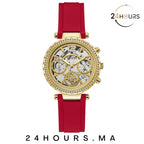 Montre multifonctions Guess Solstice à cadran rond doré pour femme