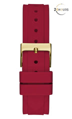Montre multifonctions Guess Solstice à cadran rond doré pour femme