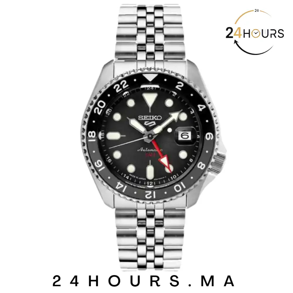 Montre Seiko SSK001K1 Automatique GMT Acier Cadran Noir
