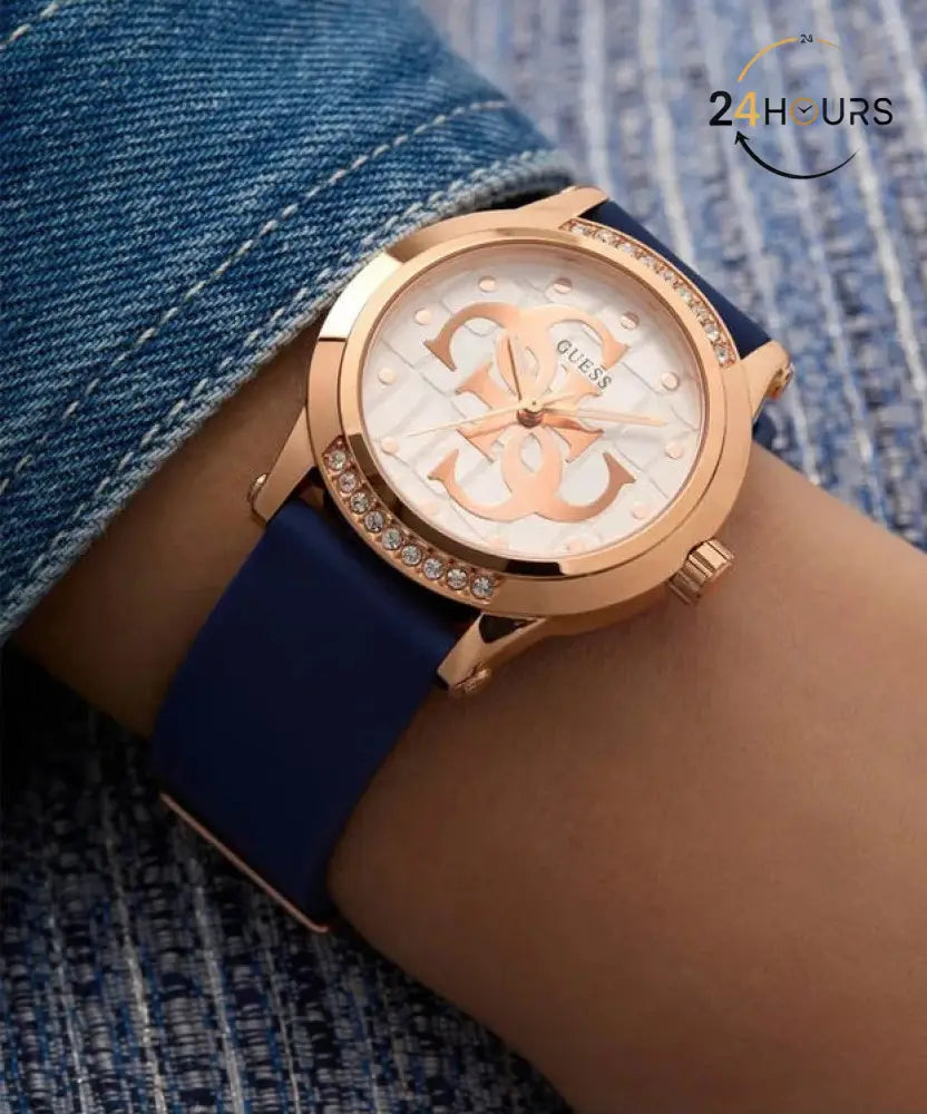 Montres Guess Annette pour femme. Silicone Bleu GW0860L2