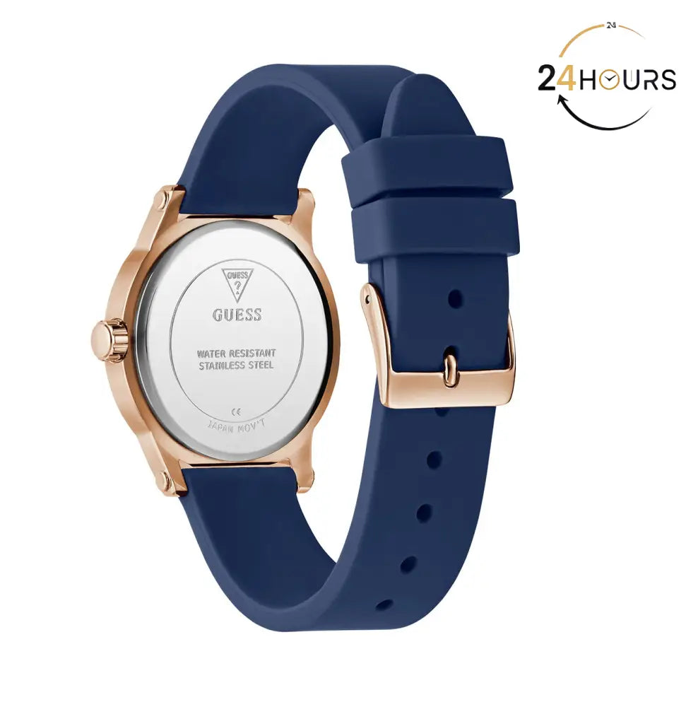 Montres Guess Annette pour femme. Silicone Bleu GW0860L2