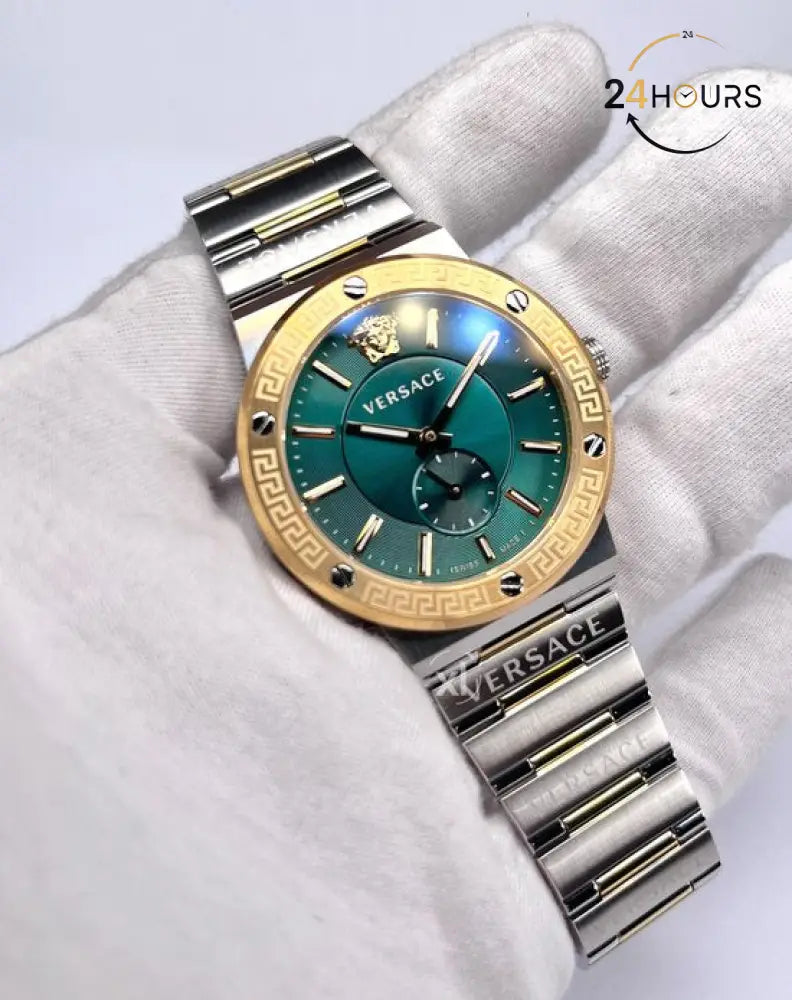 Versace Greca Two-Tone Green Ref: vevi00420